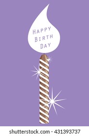 Happy Birth Day card with candle Vector