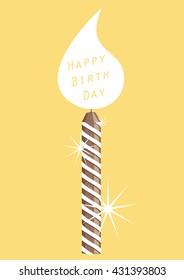 Happy Birth Day card with candle Vector