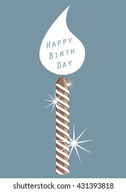 Happy Birth Day card with candle Vector