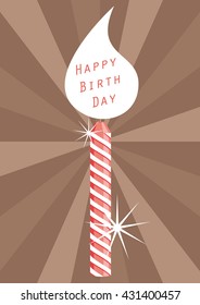 Happy Birth Day card with candle Vector