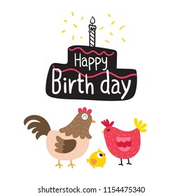  happy birth day card vector design
