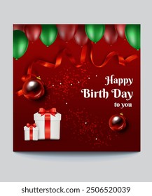 Happy Birth Day Social Media Poster Design