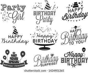 happy birth day vector illustration and birth day icon badge design.back ground and invitation card design