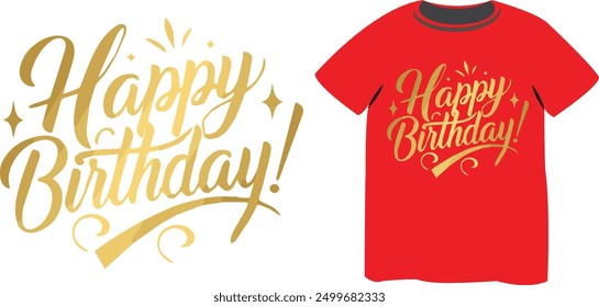 Happy birth days t shirt typography design 02.eps