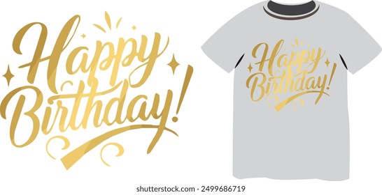 Happy birth days t shirt typography design 06.eps