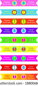 Happy birthday 1 year old cakes flag