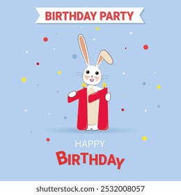Happy Birthday. 11 years. A birthday party. Children's birthday.