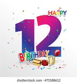 12 Birthday Images, Stock Photos & Vectors | Shutterstock