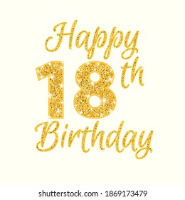 Cumpleaños Feliz 18 Cumpleaños Feliz, Cumpleaños Diseño Feliz, Feliz 18 º  Cumpleaños Ilustraciones svg, vectoriales, clip art vectorizado libre de  derechos. Image 17422980