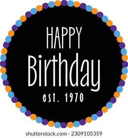 Happy Birthday 1970, 1971, 1972, 1973, 1974, 1975, 1976, 1977, 1978, 1979