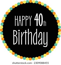 Happy Birthday - 20th, 30th, 40th, 50th, 60th, 70th, 80th, 90th