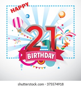 2,737 21 birthday backgrounds Stock Vectors, Images & Vector Art ...