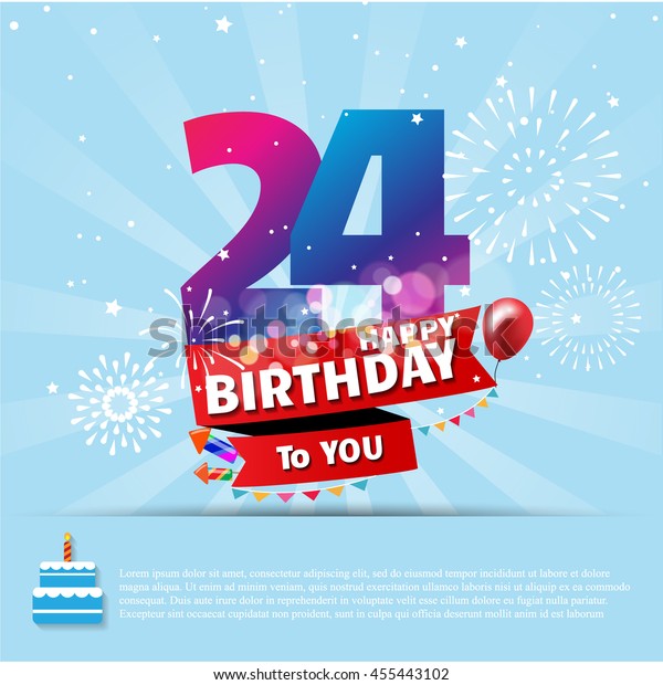 happy-birthday-24-date-fun-celebration-stock-vector-royalty-free