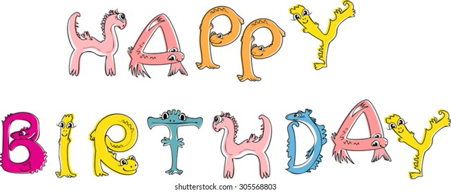 Happy Birthday Stock Vector (Royalty Free) 305568803 | Shutterstock