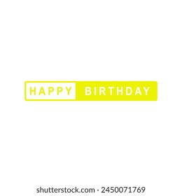 happy birthday 3d vector template design illustration