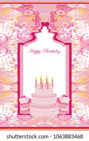 Happy Birthday - abstract greeting card