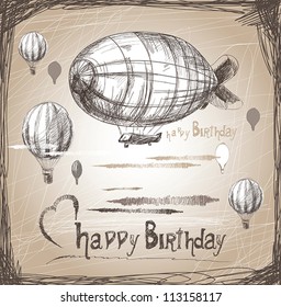 Happy Birthday airship