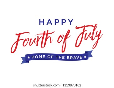Happy Birthday America, 4th of July Banner, Fourth of July, Holiday Banner, Independence Day Background, July 4th Background, 4th of July Background, Parade Background, Patriotic Banner Vector