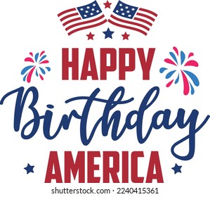 Happy Birthday America eps File