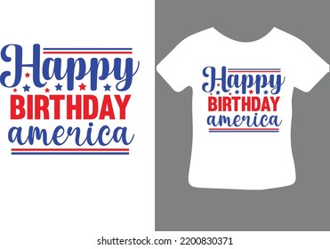 Happy Birthday America Svg Design