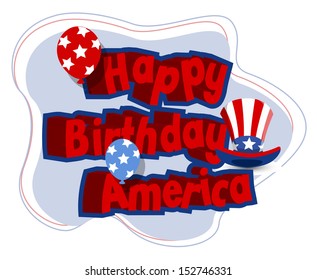 Happy Birthday America Vector