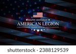 Happy Birthday American Legion Background Vector Illustration 