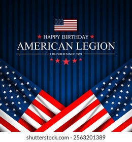 Happy Birthday American Legion Design Background Illustration