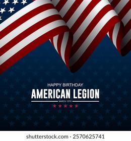 Happy Birthday American Legion Design Background Illustration