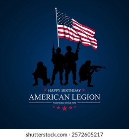 Happy Birthday American Legion Design Background Illustration