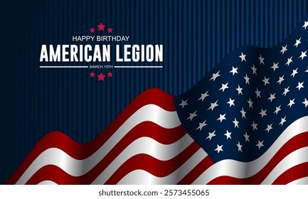 Happy Birthday American Legion Design Background Illustration