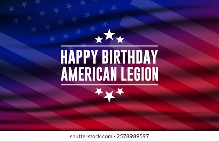 Happy Birthday American Legion Design Background Illustration