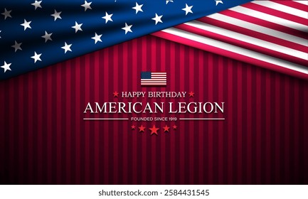 Happy Birthday American Legion Design Background Illustration