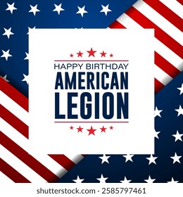 Happy Birthday American Legion Design Background Illustration