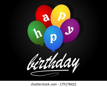 Happy Birthday Background Stock Vector (Royalty Free) 179178422 ...