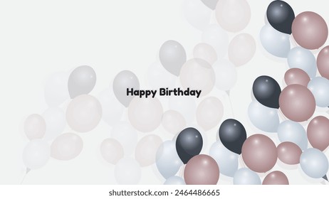 Fondo de feliz cumpleaños , fondo de cumpleaños estético adecuado para el Anuncio del cartel o la Tarjeta de regalo 