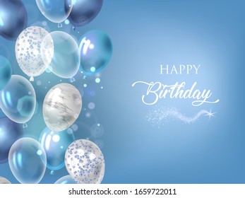Happy birthday background with balloons.