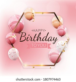 Happy Birthday Background with Balloons. Vector Illustration EPS10