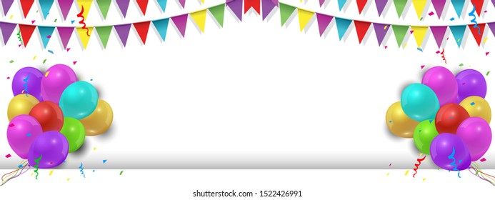 Happy Birthday Background Banner Happy Birthday Stock Vector (Royalty