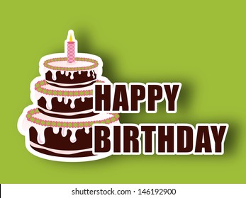 Feliz cumpleaños con torta.