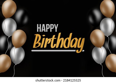 Happy Birthday Background Calligraphy Design 007 Stock Vector (Royalty Free) 2184125525 ...