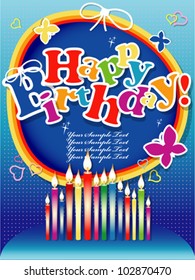 Happy birthday background or card.
