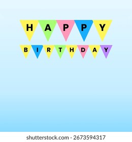 Happy birthday background with copy space.