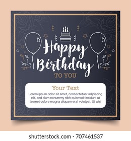 Happy birthday background design