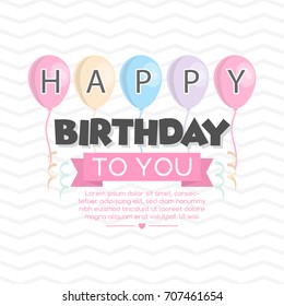 Happy birthday background design