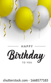 Happy Birthday Background Design Balloon Themes