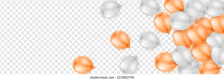 Happy birthday background design with realistic balloons.