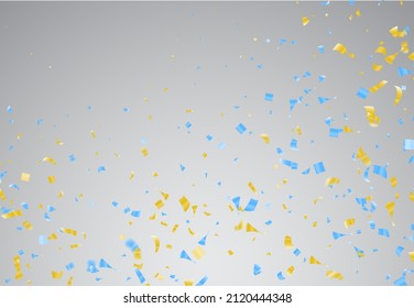 Happy Birthday Background Falling Colorful Tiny Confetti Isolated On Background. Vector