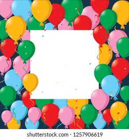 Happy birthday background with flat design