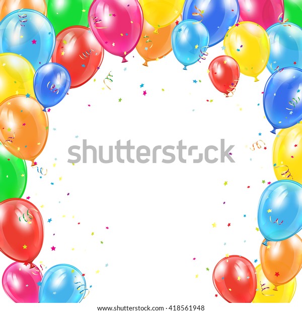 Arriere Plan Joyeux Anniversaire Avec Cadre A Image Vectorielle De Stock Libre De Droits