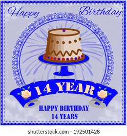 happy birthday background with on vector illustration